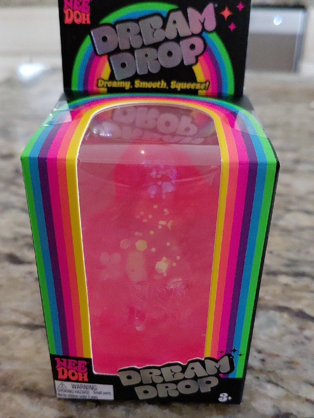 Nee Doh Stress Toy Dream Drop Kids Toy - Pink With Stand